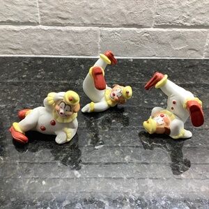 Vintage Tumbling Clown Figurines – Taiwan – Set of 3